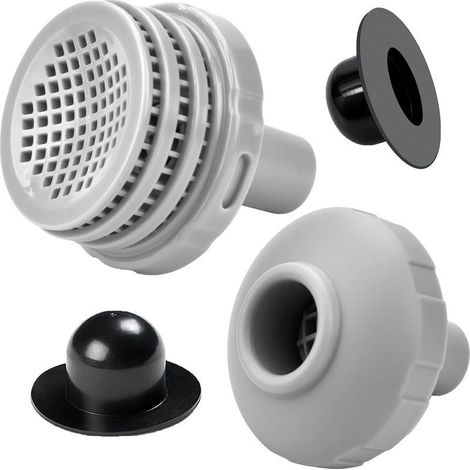 Kit de pièces de Rechange d'entrée et de Sortie d'eau de Piscine Hors, Pièce de Rechange pour Accessoires de Piscine Intex/Coleman/Bestway (1 Set)