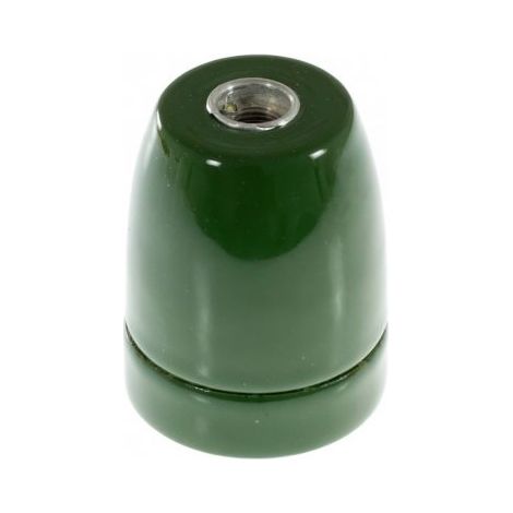 Douille E27 en Porcelaine Verte - Déco Vintage