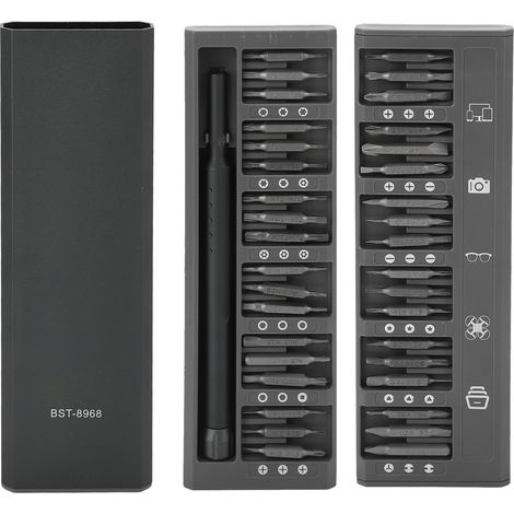Jeu de tournevis de précision multifonction 36 en 1, mini-kit d'outils de réparation pour appareils électroniques, ordinateurs, lunettes, téléphones et montres.