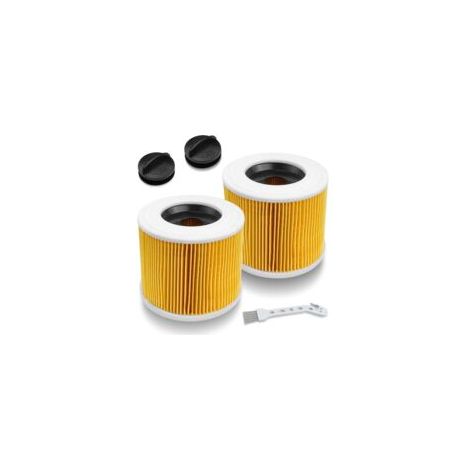 Confezione da 2 filtri per aspirapolvere Kärcher WD3 Premium, WD2, WD3P, MV2, MV3 - Filtro di ricambio WD3 - Filtro per aspirapolvere 6.414-552.0 - Crezuo