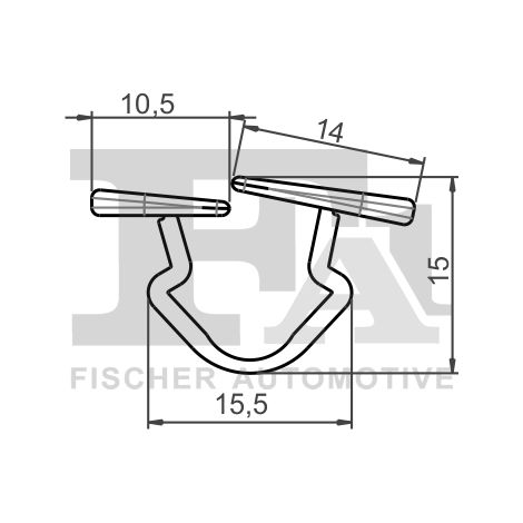 Clip, enjoliveur FA1 11-10016.5 AUDI 1H586384901C 1H5863849A 1H5863849A01C
