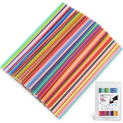 300 Pièces Filament pour stylo 3D 2.5 mm Filament PCL Basse Température Boîtier de 30 couleurs (1/5)