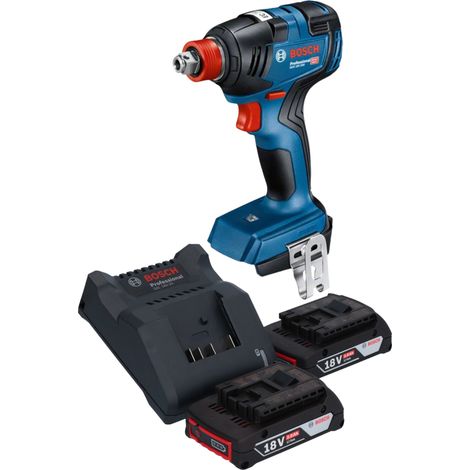 Bosch GDX 18V-200 Professional Akku Drehschlagschrauber 18 V 200 Nm Brushless + 2x Akku 2,0 Ah + Ladegerät (1/3)