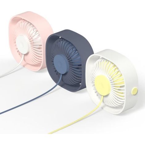 Mini Ventilateur USB Climatiseur Portable de Refroidissement Bureau Rotation Réglable Portable Chambre ETE BLANC (1/4)