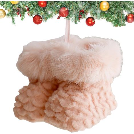 Ornements de Noël pour bottes en peluche, pendentif de bottes de Noël en peluche, décoration de bottes d'arbres de Noël, accessoires d'arbre de Noël Petit pendentif d'arbre de Noël (1/5)