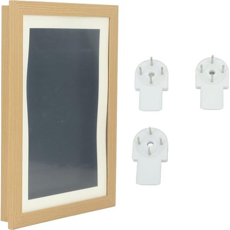 Cadre d'art pour Enfants à Ouverture Avant, Cadre d'affichage d'œuvres d'art pour Enfants modifiable, boîte de Rangement de Peinture à l'huile (Couleur du bois) (1/5)