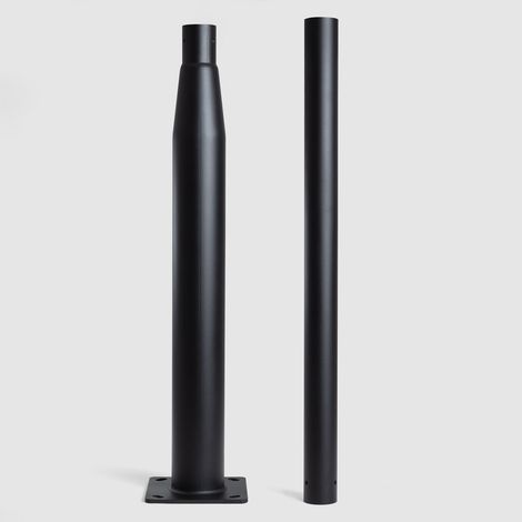 Mast für Straßenleuchte Schwarz 2 m