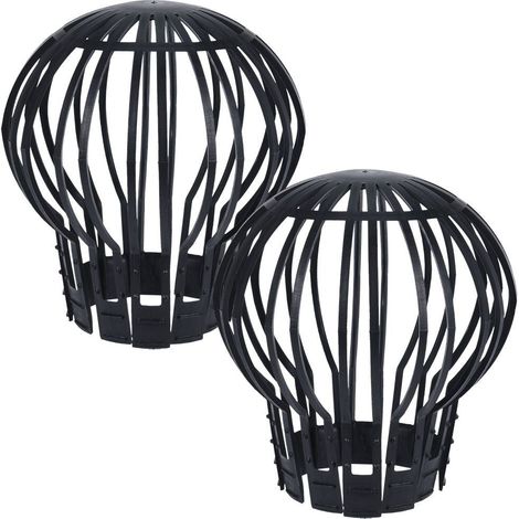 Filtre de gouttière en plastique noir, 2 pièces. (1/5)