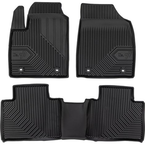 Tapis de Sol de Voiture No.77 pour MG HS I 2018-2024 TPE Antidérapant Noir 3Pcs (1/5)