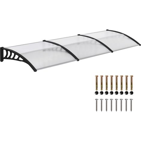 Auvent Sanftbach Protection Style Design Voûté Noir Transparent 303 cm (1/5)