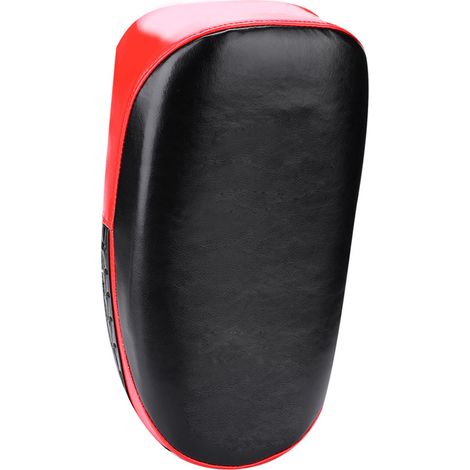 Paire de coussins de frappe Muay Thai pour entraînement de boxe, cible de pieds et poings, bouclier incurvé rouge (1/5)