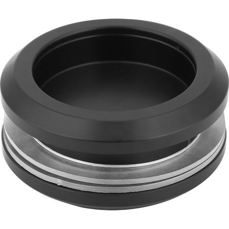 Poignée de porte coulissante en aluminium noir et verre, design rond élégant (1/5)