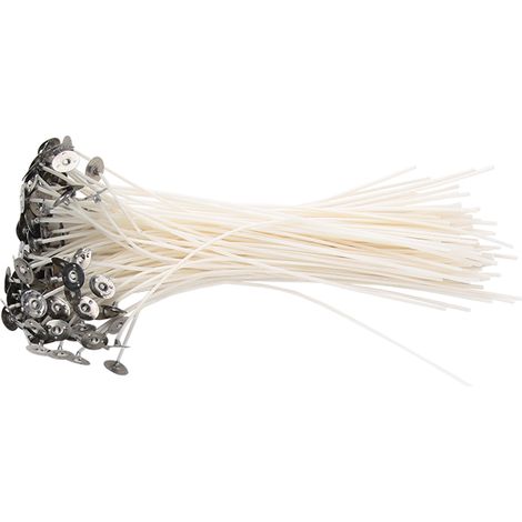 100 mèches de bougie artisanales écologiques à faible fumée (20 cm) (1/5)