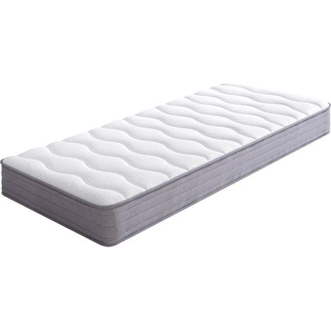 Colchón de muelles 90 x 200 cm, grosor 20 cm, firmeza H3, ergonómico y enrollado OKMYHOME (1/5)