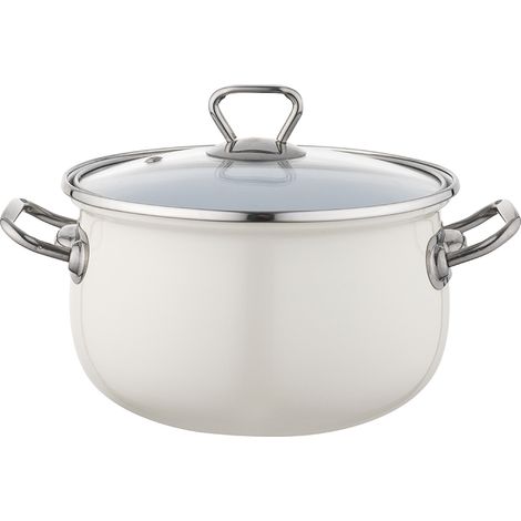 VASO SMALTATO BLISS 20CM 3.8L Z/P CREMA