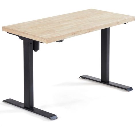 Home Heavenly®- Escritorio motorizado elevable ELEVATE, de los 76 cm hasta los 126 cm de altura. Medida: 140x70 cm Color: Roble Nordish - Negro (1/5)