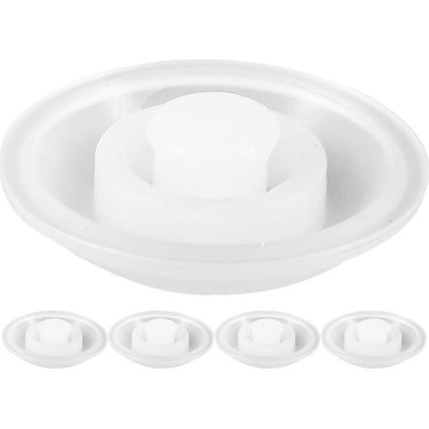 Lot de 5 bouchons anti-fuites en silicone pour bouteilles-2.50X2.50X0.70CM-White (1/3)