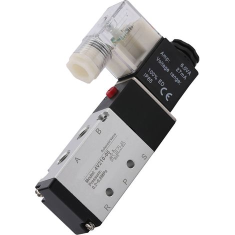 2-Positionen-5-Wege-Magnetventil, pneumatisch, aus verschleißfester Aluminiumlegierung, Ersatzteil 4V210 08 AC110V (1/5)