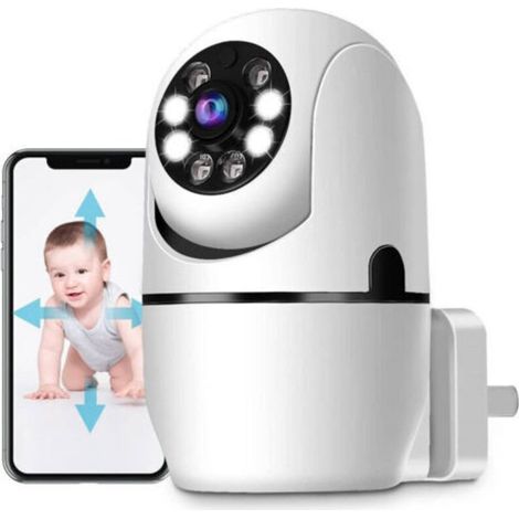 Caméra Sans Fil Avec Connecteur Détection De Mouvement à 360° Suivi Automatique