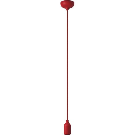 creative cables - Lampada a sospensione colorata in silicone con cavo tessile