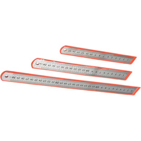 Règle à dessin et mesurer double échelle en acier inoxydable (1/5)