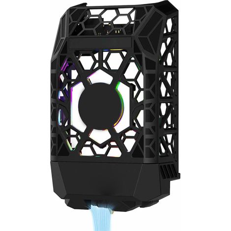 Copertura per testina di stampa 3D compatibile con le stampanti Bambu Lab P1P, P1S e X1E. Condotto di ventilazione cavo con spia luminosa. (1/5)