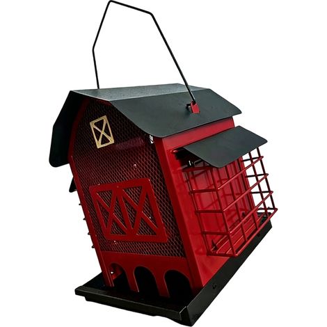 Une mangeoire à oiseaux, un cadeau pour les amoureux de la nature, avec une finition rose.-AquaForge (1/5)