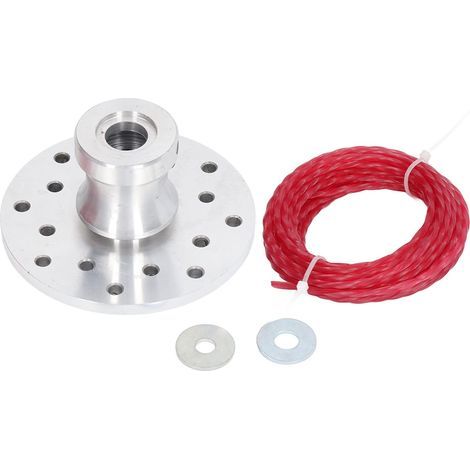 Tête de Débroussailleuse, Adaptateur de Tête de Désherbage en Aluminium avec Plusieurs Trous et Cordes Torsadées pour Débroussailleuses Titan Pro (1/4)