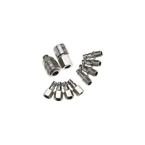 Raccords de compresseur 1/4" BSP, 10 pièces, raccord rapide, coupleur pneumatique européen Noosverl, raccords pneumatiques à air comprimé pour tuyau, embout pneumatique mâle et femelle