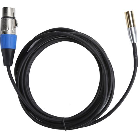 Câble audio Mini XLR 3 broches mâle vers femelle pour micro Canon, 2 mètres (1/5)