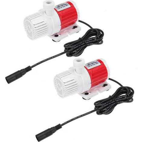 Pompe submersible 2 x 20 W 12 V CC 1100 L/h pour usage marin, vitesse contrôlable et réglable, pour aquariums (1/5)