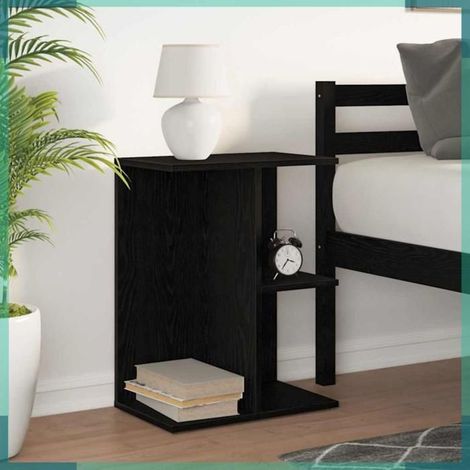 Table de chevet - 858652 - chêne noir - bois d'ingénierie - 46,5 x 29 x 61 cm (1/5)