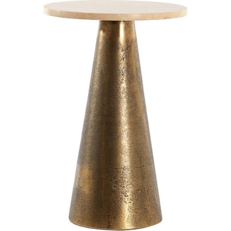 Light & Living Beistelltisch Ynez Travertin Sand Antik Bronze - (1/3)