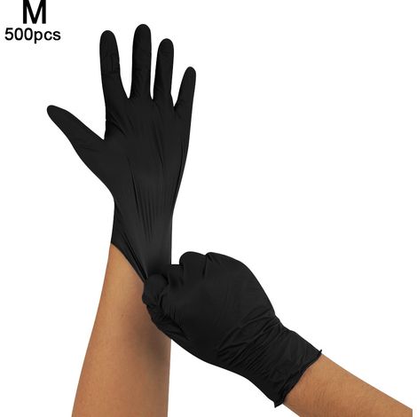 Gants jetables en nitrile latex, sans poudre, usage médical et industriel, lot de 500 pièces. (1/5)