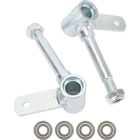 1 paire de brides de goujon de broche de direction de roue avant M14 avec 4 roulements de 10mm pour Go Kart ATV Quad. (1/4)