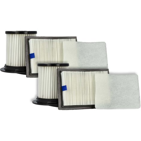 vhbw Filter-Set Ersatz für Dirt Devil 2725001 für Staubsauger - 6x Filter (Abluft-Filter, Vormotor-Filter, Lamellen-Zentralfilter)