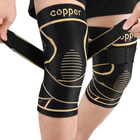Genouillère - Compression Ergonomique avec Double Sangle - Pour Douleur Articulaire et Arthrose - Taille XL - 2 Pièces (1/5)