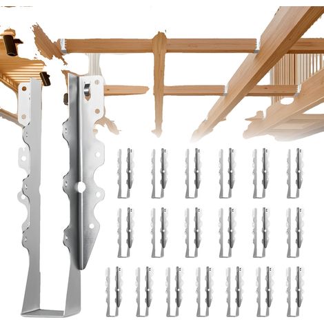 Supporto per trave a scomparsa VEVOR, 2x4 pollici, acciaio leggero, per trave da 1,93 x 3,62 pollici, 12 pezzi, 50 pezzi - 2 x 10 pollici (1/2)
