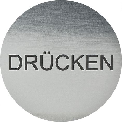 Hinweisschild RAUCHEN VERBOTEN, Durchmesser 60 mm, Kunststoff Edelstahl-Effekt (1/5)