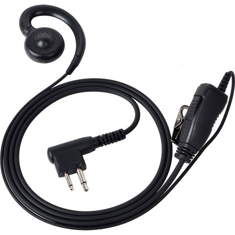 Fits both left and right earcups with C-shaped ear hooks, PTT microphone coil, and two-way radio headset. (1/5)