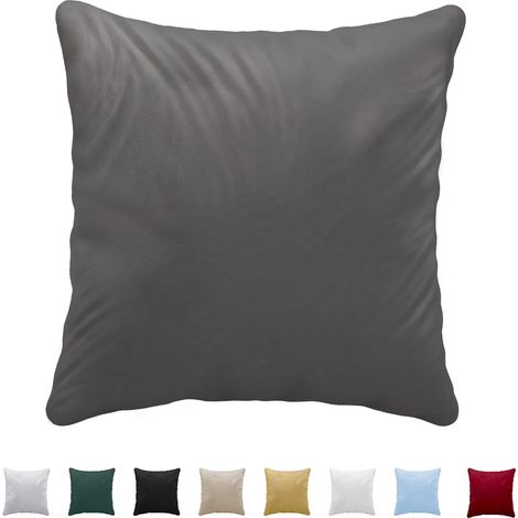 Taie Oreiller 40x40 cm - 100% Coton Jersey 150 g/m² - Anthracite - avec Fermeture Éclair - Taie d'oreiller 40 x 40 cm - Housse Coussin - Doux et Respirant (1/5)