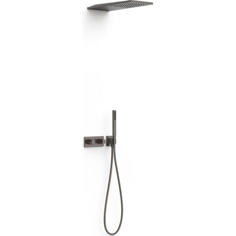 Kit robinet thermostatique encastré 2 voies pour douche B-system Graphite - TRES 30725205GR