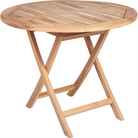 deVries Klapptisch ""WOODIE"" aus Teakholz ( Basic) rund Größe ø90 x 75 cm (1/5)