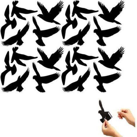 20 Pieces Anti-Collision Window Stickers in Bird Shape, Anti-Collision Bird Stickers, Window Stickers, Window Bird Stickers, Easy to Apply and Reusable (1/5)