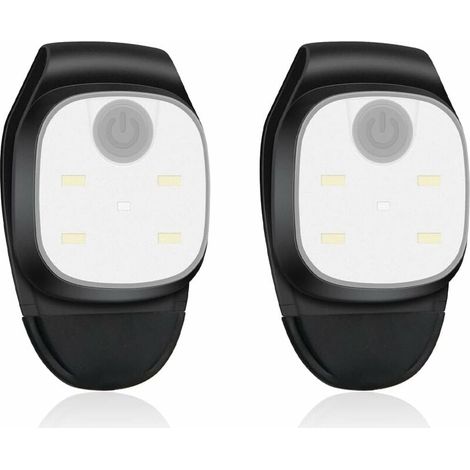 LED-Stirnlampe, Brustlampe, 2-teilig, Lauflampe mit 4 Leuchtmodi, Sicherheitslampe mit Clip für Outdoor-Sportarten, Laufen, Camping [Energieklasse A+++] (1/4)