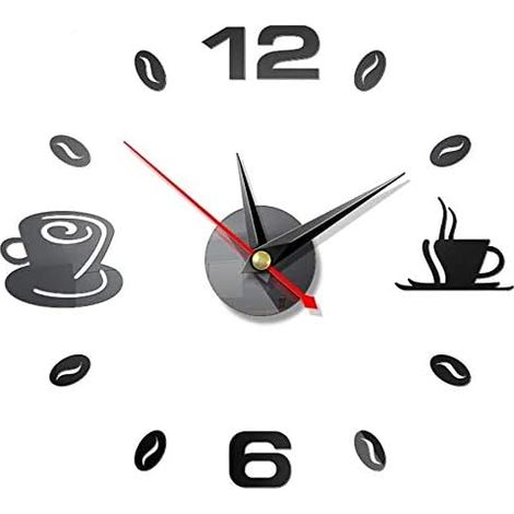 Horloge Murale 3D - Cadran Métallique Silencieux - Sans Cadre - Décoration Moderne Salon Chambre Bureau - 2 Pièces (1/5)