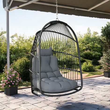 Mobilier de jardin en rotin en acier PE Rattan 74 x 68 x 105 cm (1/5)