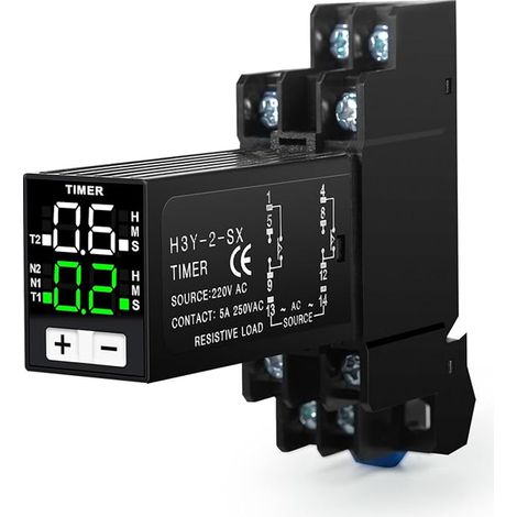 24V DC Timer Relay 0.1 99H 8 Pin 2NO 2NC (1/4)