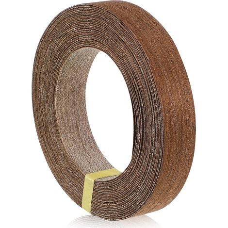 Ruban de Chant en Bois Naturel 2,2cm X 8m, Bande de Placage Autocollante Flexible pour Meubles et Armoires, Épaisseur Uniforme, Finition Élégante Marron (1/5)