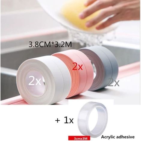Bande D'étanchéité - PE - Blanc - 28 pcs - Salle de bains et cuisine
